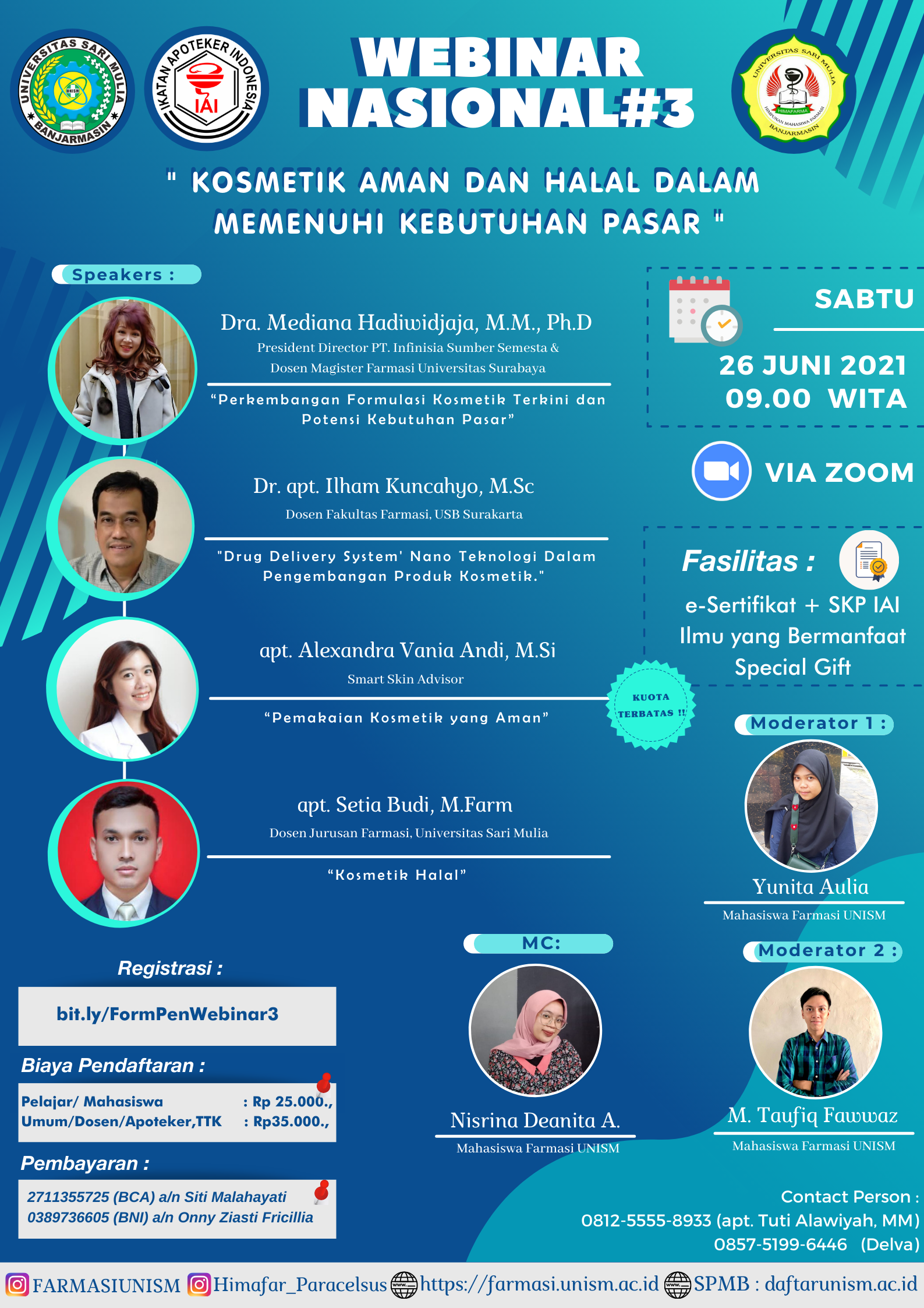 Webinar Nasional Series Jurusan Farmasi Unism